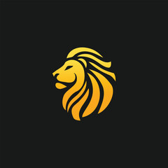 Lion logo design vector with vreative idea icon