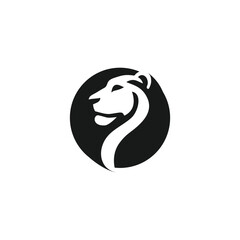 Lion logo design vector with vreative idea icon