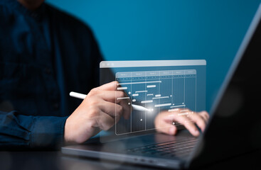Project Planning, Milestone progress, Schedule proceeding with updating or tracking task report...