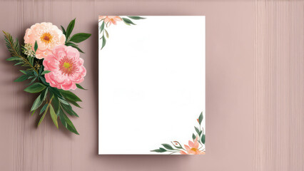  invitation card with beautiful flowers