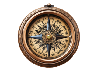a compass with a black and blue compass