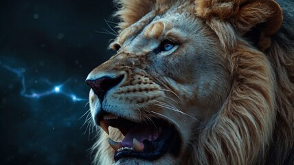 Fototapeta premium close up portrait of a lion