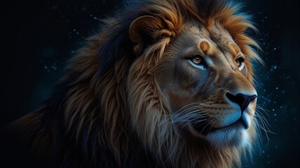 male lion portrait