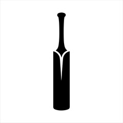 Black cricket bat icon silhouette vector illustration design on white background.