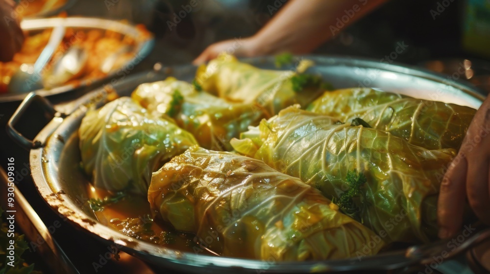 Wall mural stuffed cabbage rolls