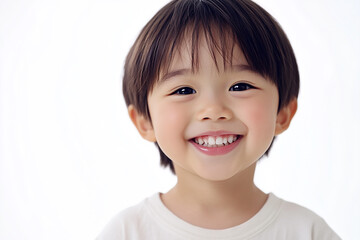 Child positive smile, happy and joyful kid, happy children's day 