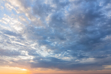 Sky with blue and white cloud beautiful nature background