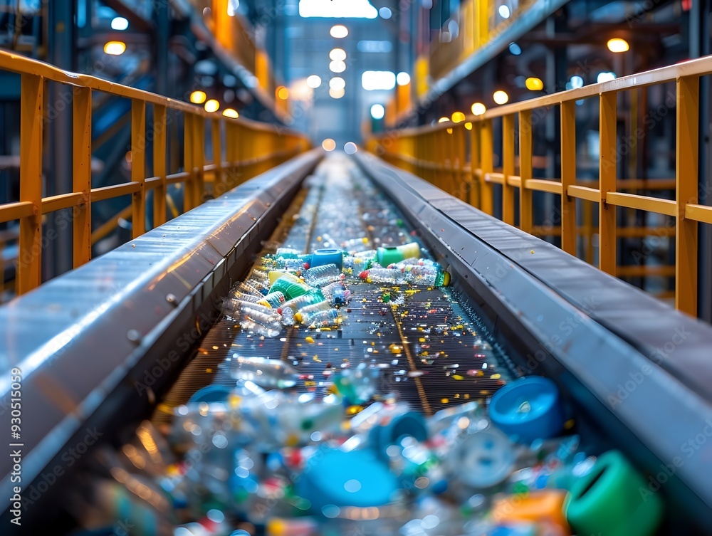 Aufkleber automated recycling plant with conveyor belts and efficient sorting process for waste management
