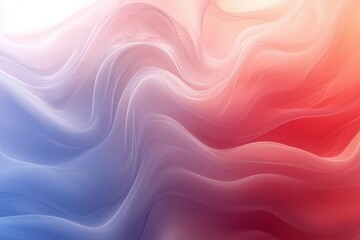 Obraz premium A mesmerizing abstract image featuring soft, flowing waves of fabric-like textures in soothing pastel shades of pink, purple, and orange.