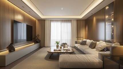 modern living room 3D rendering , 3D living room interior , living room 3D visualization , 3D modern living room design
