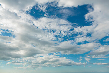 Obraz premium Sky with blue and white cloud beautiful nature background