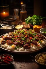 Beef Rendang Indonesian Style. Best For Banner, Flyer, and Poster