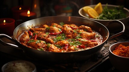 Chicken Curry with Basmati Rice. Best For Banner, Flyer, and Poster