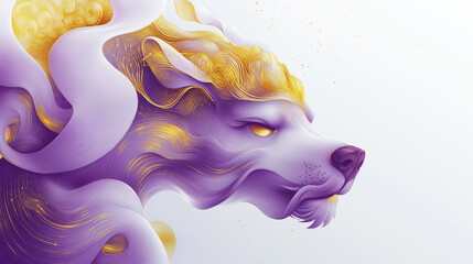 Fototapeta premium a fog made animal on a white background
