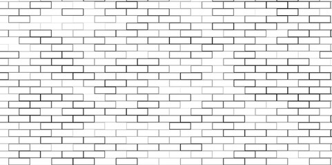 White brick wall seamless vector pattern. dirty old white brick textured wall for light tone vintage interior design background.