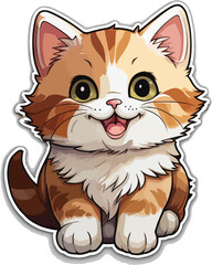 cute and adorable cat sticker 1