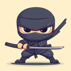 vector ninja minimalism . Generative AI