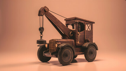 Professionally crafted 3D wooden model of Loading crane.
