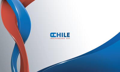 Chile background design with 3d red and blue intersecting shapes