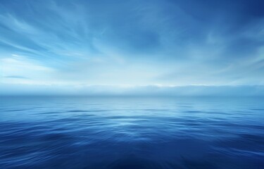 Fototapeta premium Soft Blue Gradient Background with Blurred Edges and Depth Effects