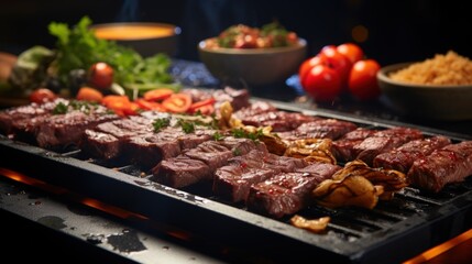 Teppanyaki Grilled Kobe Beef. Best For Banner, Flyer, and Poster