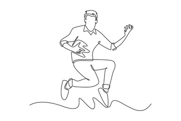 Work and play hard concept. Single line draw design vector graphic illustration.