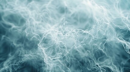 Obraz premium The image is a blurry, wavy blue background with white lines