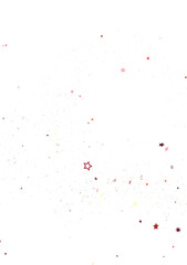 Stars - Holiday golden decoration, glitter frame isolated -