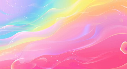 Obraz premium Vibrant Pastel Rainbow Smooth Gradient with Ample Copy Space.