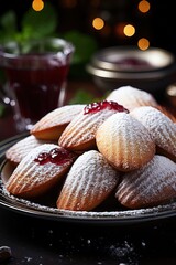 French madeleines; dessert photography; best for banners, flyers, and posters