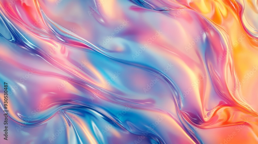 Poster abstract colorful fluid wave background flowing liquid pattern