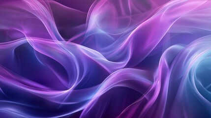 Obraz premium Abstract purple blue waves background flowing in the dark