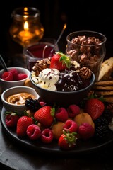 chocolate fondue; dessert photography; best for banners, flyers, and posters