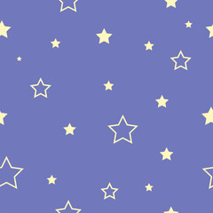 Fototapeta premium Stars seamless pattern, endless texture background