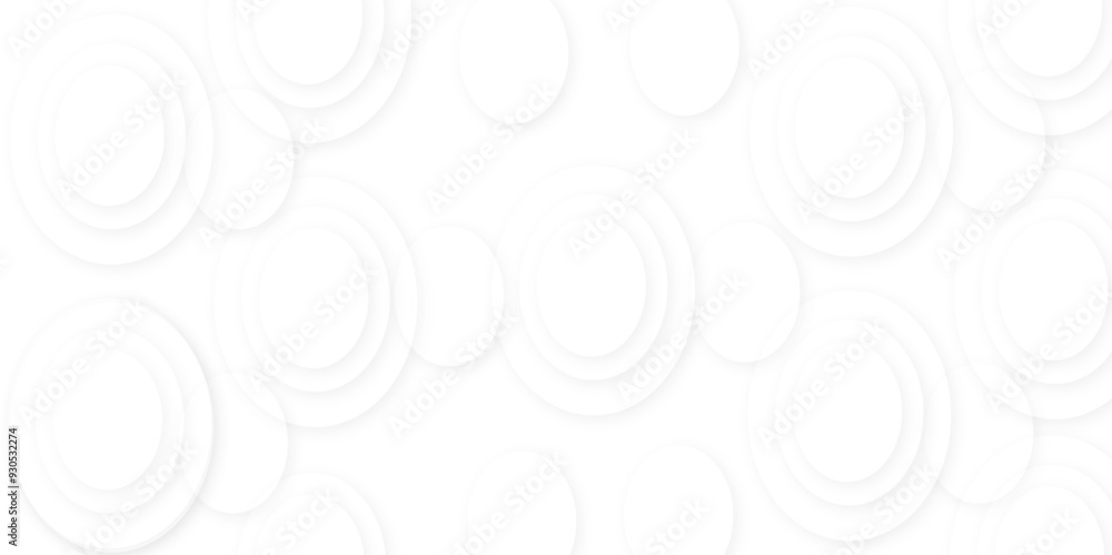 Aufkleber abstract white gradient circle pattern of 3d bubbles background template. abstract white modern tran