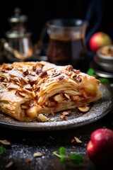 rustic apple galette; dessert photography; best for banners, flyers, and posters