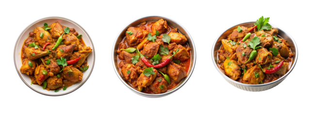 Cut Out Chicken Achari on Transparent Background – PNG File