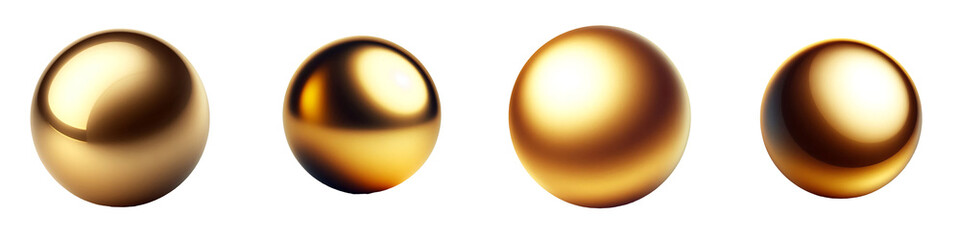 Metallic gold ball clip art	