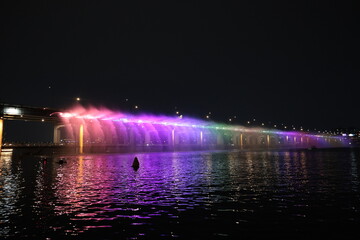 Banpo Bridge with Rainbow Fountain