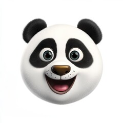 Fototapeta premium A surprised panda displays an adorable expression, captivating hearts with its charming face