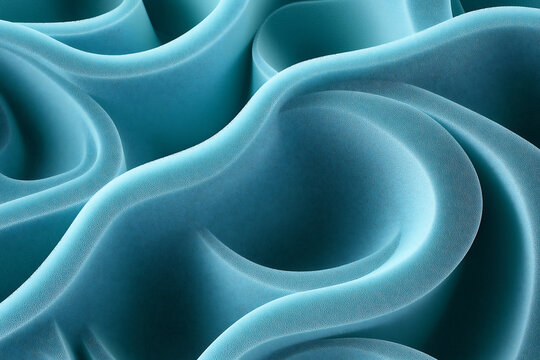 curved sponge foam sheet. green or turquoise material texture