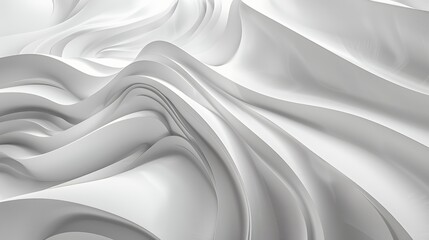 Obraz premium A smooth, flowing abstract design featuring white waves and curves.