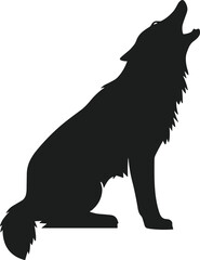 A Wolf Silhouette Vector