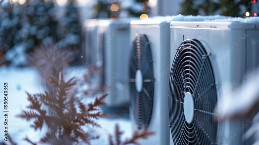 Poster heating and air conditioning inverter with clean design and efficient air circulation