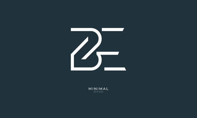 Alphabet letter icon logo BE