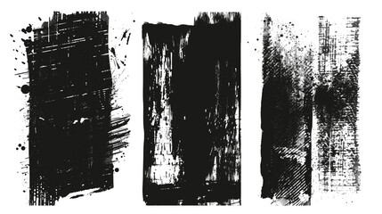 Set of 3 transparent vector grunge abstract dirty frame textures with dust overlay.  Urban Abstract Background with copy-space.