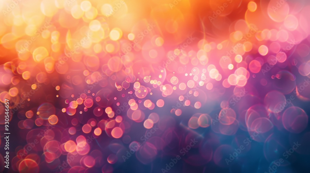 Poster Soft light flare with warm tones and gradient colors
