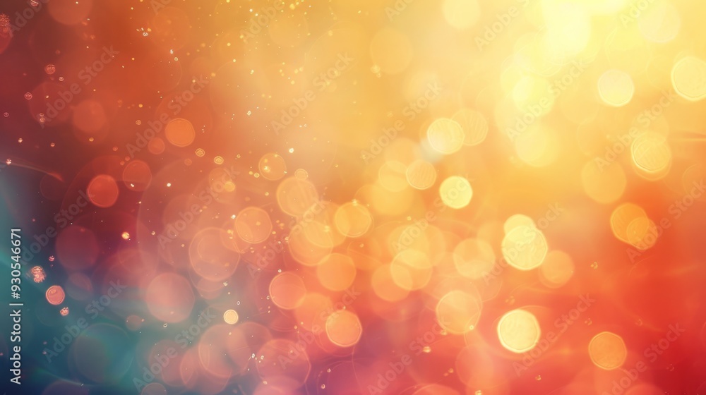 Poster Soft light flare with warm tones and gradient colors