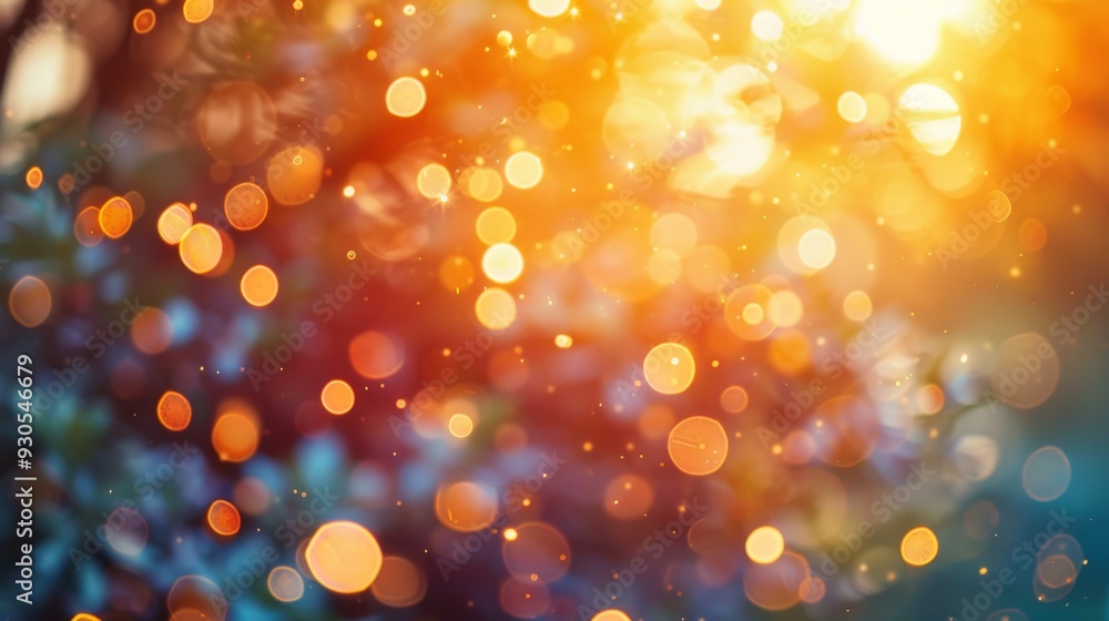Aufkleber soft light flare with warm tones and gradient colors