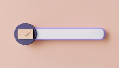 Minimalistic design featuring an envelope on a sleek banner, ideal for communication and marketing visuals.